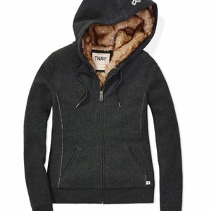 TNA faux fur lined hoodie
